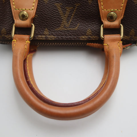 Pre-Owned #71261 Louis Vuitton Monogram Mini Speedy Hand Bag Vintage Brown M41534