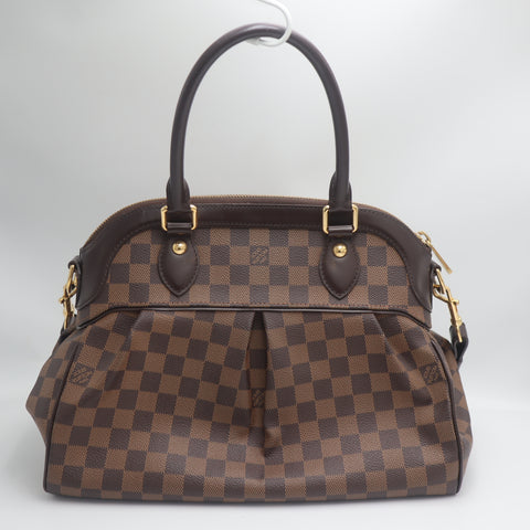 Pre-Owned #71423 Louis Vuitton Damier Ebene Trevi PM 2way Shoulder Hand Bag N51997