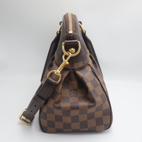 Pre-Owned #71423 Louis Vuitton Damier Ebene Trevi PM 2way Shoulder Hand Bag N51997