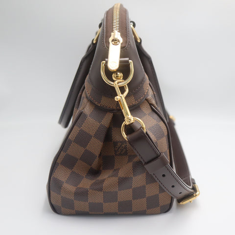 Pre-Owned #71423 Louis Vuitton Damier Ebene Trevi PM 2way Shoulder Hand Bag N51997