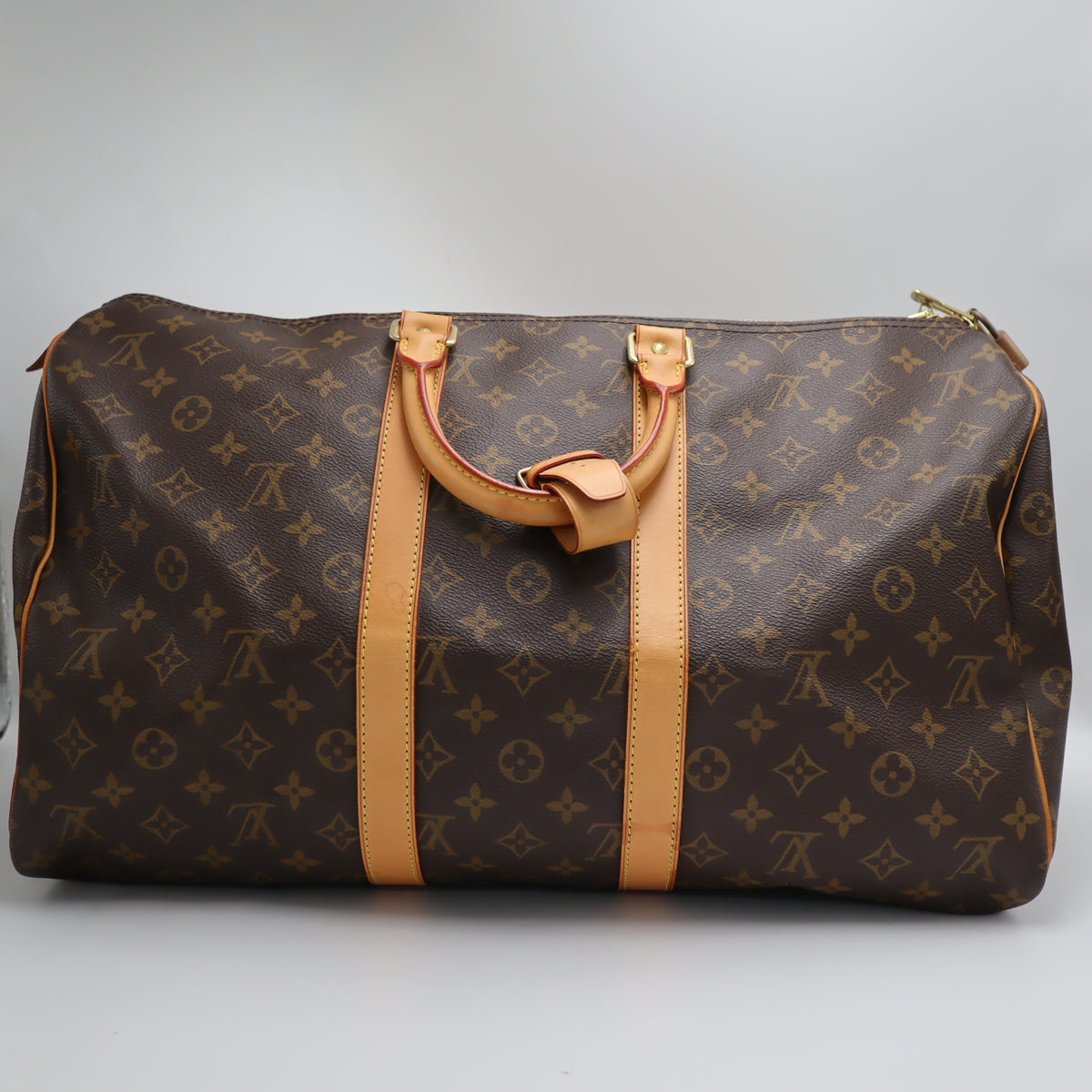 Pre-Owned #1953 Louis Vuitton Monogram Keepall 45 Travel Bag Brown M41428