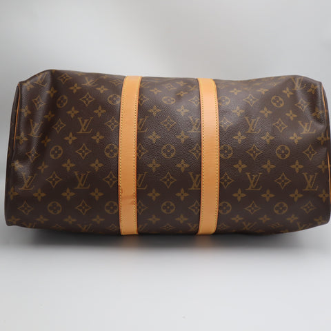 Pre-Owned #1953 Louis Vuitton Monogram Keepall 45 Travel Bag Brown M41428