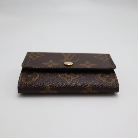 Pre-Owned #3235-2 Louis Vuitton Monogram Porte Monnaie Flat Coin Case Brown M61930