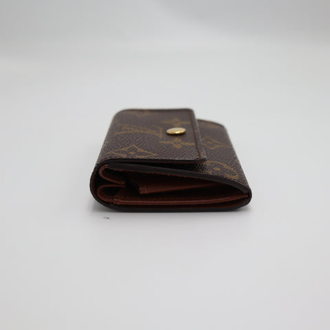 Pre-Owned #3235-2 Louis Vuitton Monogram Porte Monnaie Flat Coin Case Brown M61930