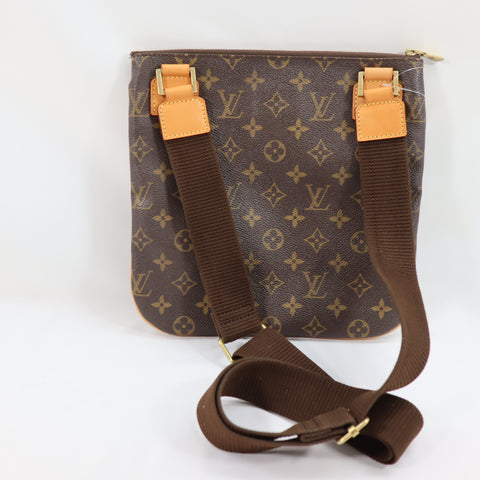 Pre-Owned #BP10990 Louis Vuitton Monogram Pochette Bosphore Crossbody Shoulder Bag M40044