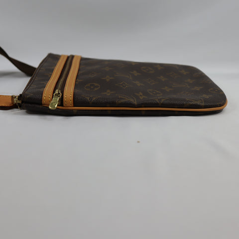 Pre-Owned #BP10990 Louis Vuitton Monogram Pochette Bosphore Crossbody Shoulder Bag M40044