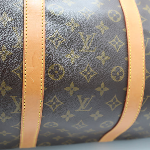 Pre-Owned #1954 Louis Vuitton Monogram Keepall 55 Travel Bag Brown M41424