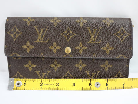 Pre-Owned #72823 Louis Vuitton Monogram Portefeuille Sarah Bifold Wallet Long Wallet M61734