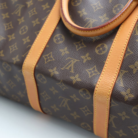 Pre-Owned #1954 Louis Vuitton Monogram Keepall 55 Travel Bag Brown M41424