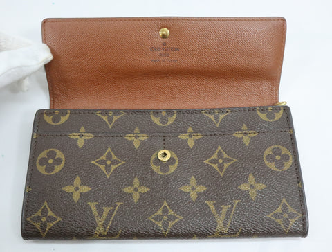 Pre-Owned #72823 Louis Vuitton Monogram Portefeuille Sarah Bifold Wallet Long Wallet M61734