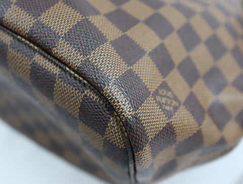 Pre-Owned #BP20782 Louis Vuitton Damier Ebene Neverfull MM Tote Bag N51105
