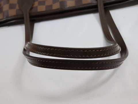 Pre-Owned #BP20782 Louis Vuitton Damier Ebene Neverfull MM Tote Bag N51105