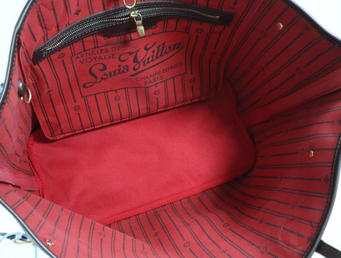 Pre-Owned #BP20782 Louis Vuitton Damier Ebene Neverfull MM Tote Bag N51105