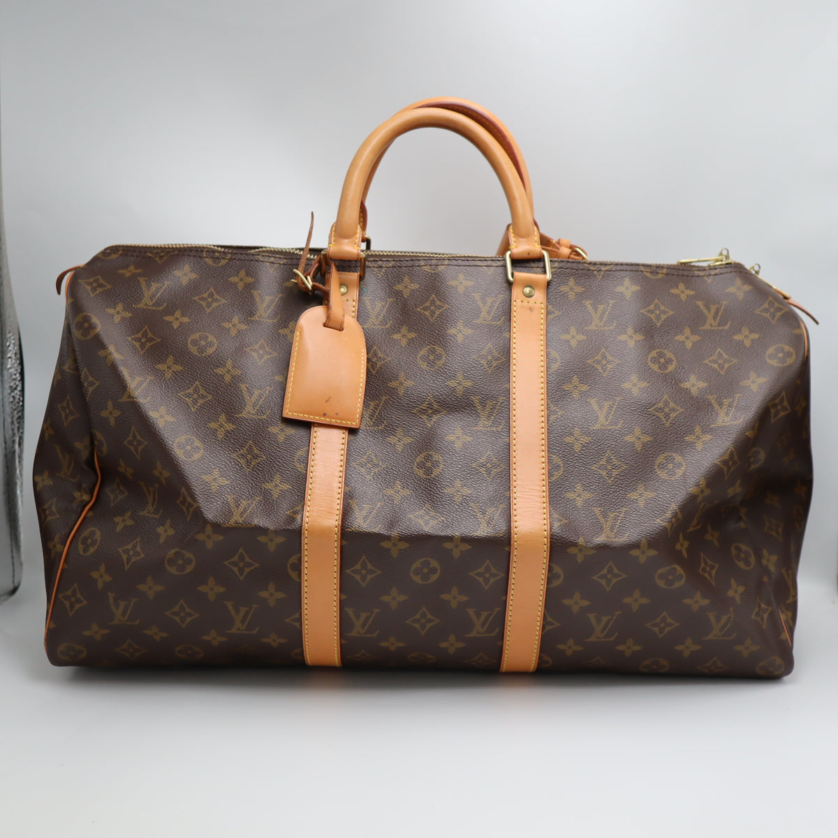 Pre-Owned #1952 Louis Vuitton Monogram Keepall 50 Travel Bag Brown M41426