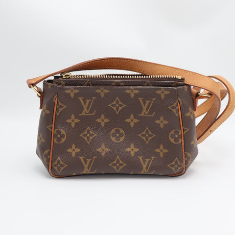 Pre-Owned #62424 Louis Vuitton Monogram Viva Cite PM Crossbody Bag Brown M51165