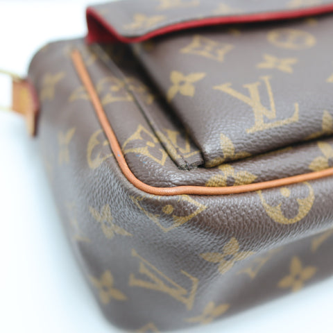 Pre-Owned #62424 Louis Vuitton Monogram Viva Cite PM Crossbody Bag Brown M51165