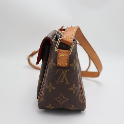 Pre-Owned #62424 Louis Vuitton Monogram Viva Cite PM Crossbody Bag Brown M51165