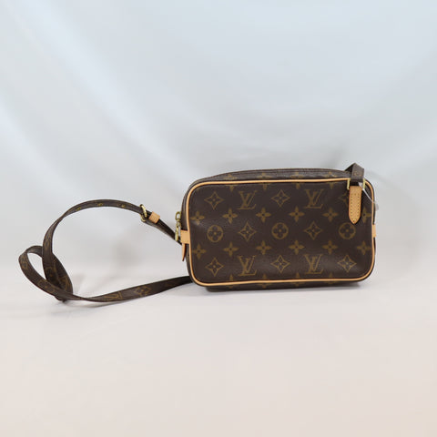 Pre-Owned #BP8275 Louis Vuitton Monogram Pochette Marly Bandouliere Crossbody Bag M51828