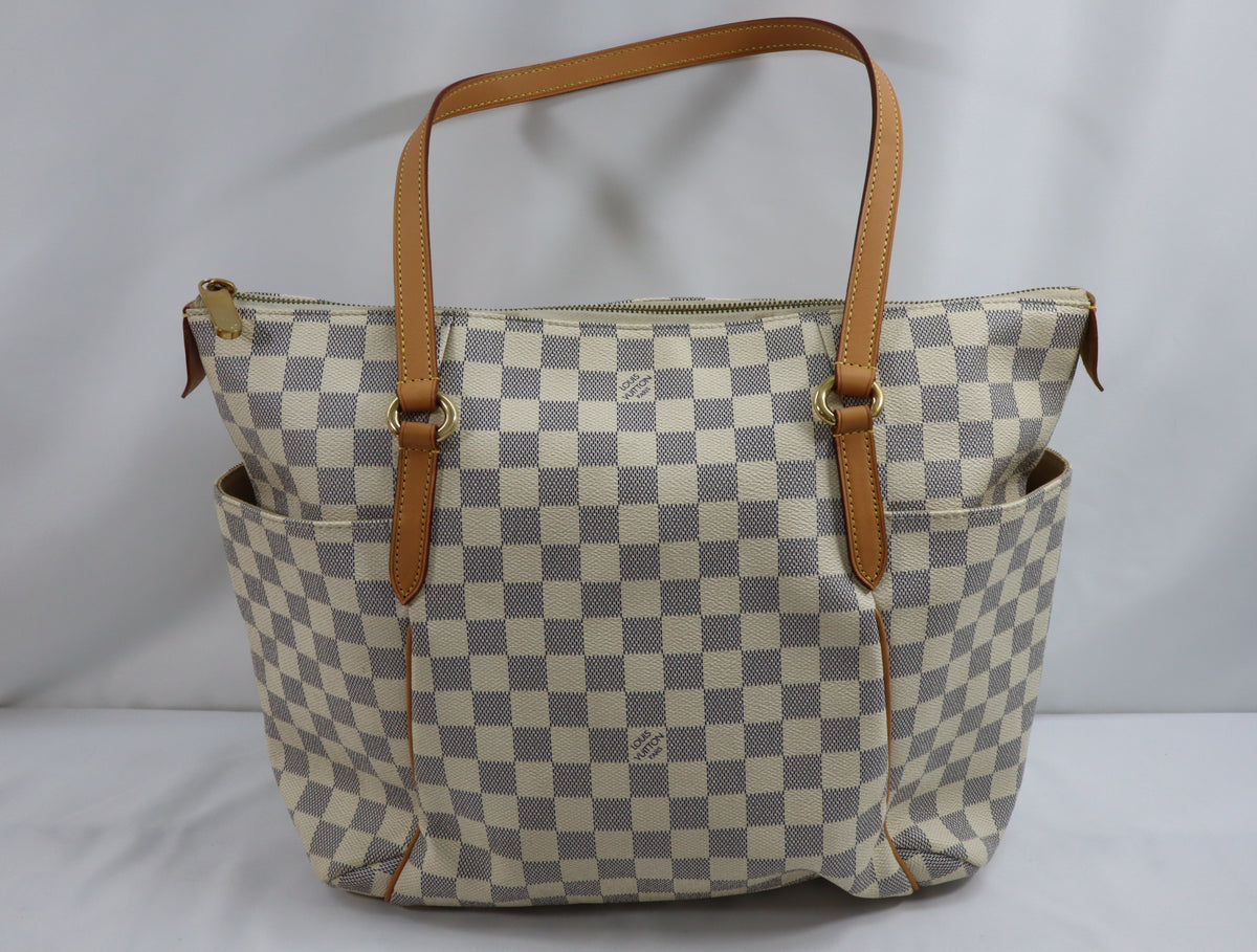 Pre-Owned #BPR09121 Louis Vuitton Damier Azur Totally MM Tote Bag N51262