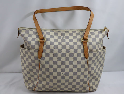 Pre-Owned #BPR09121 Louis Vuitton Damier Azur Totally MM Tote Bag N51262