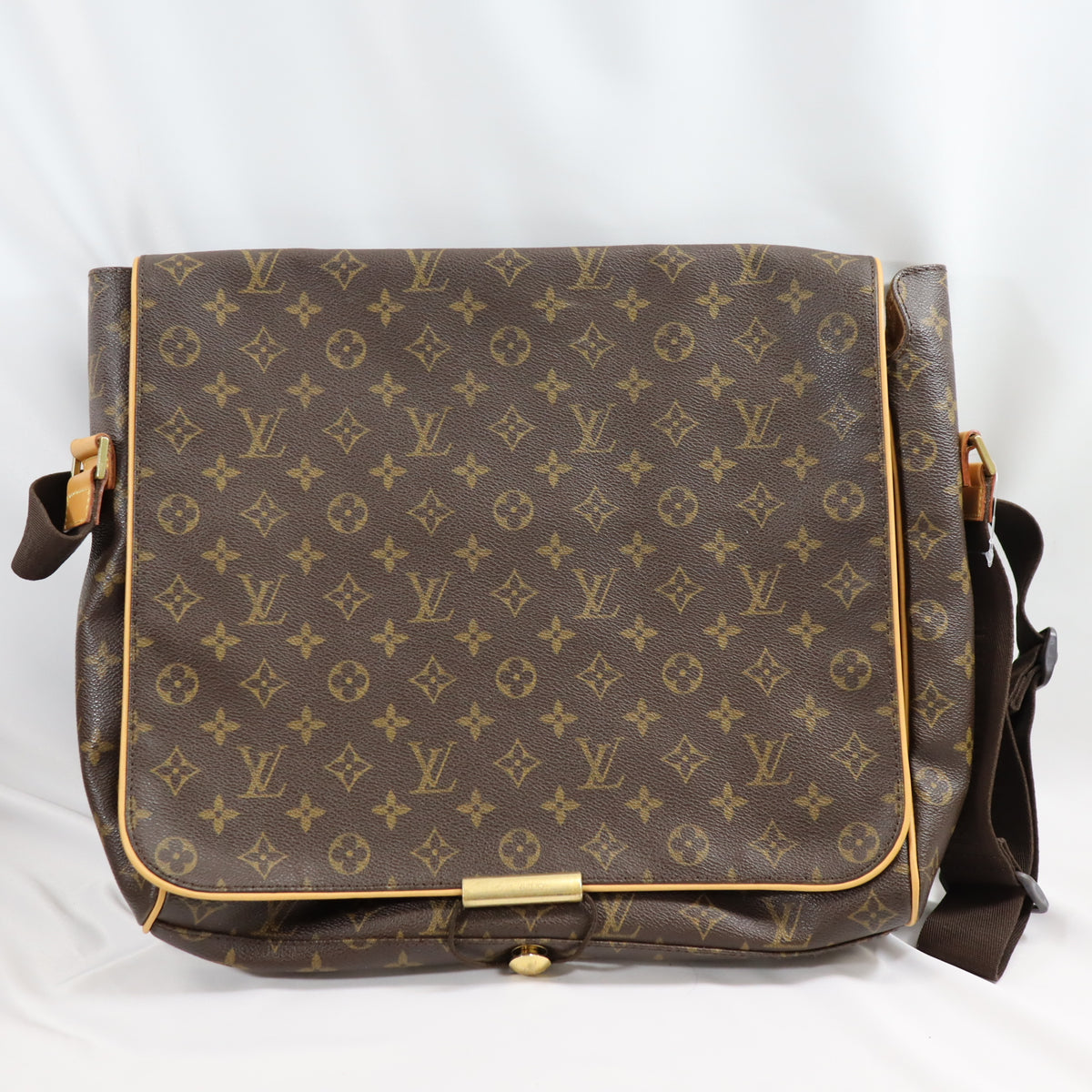 Pre-Owned #BP41-10 Louis Vuitton Monogram Abbesses Messenger Bag Brown