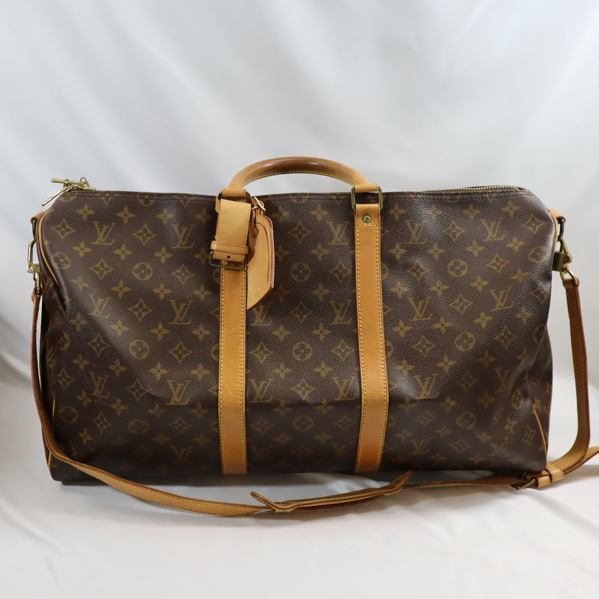 Pre-Owned #303-5 Louis Vuitton Monogram Keepall Bandouliere 50 Travel Bag Boston Bag M41416