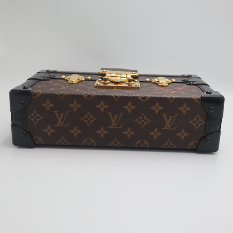 Pre-Owned #14858 Louis Vuitton Monogram Petite Malle Shoulder trunk Crossbody Clutch Bag M44199