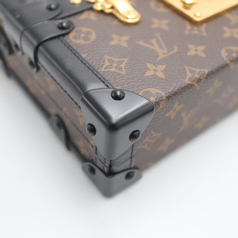 Pre-Owned #14858 Louis Vuitton Monogram Petite Malle Shoulder trunk Crossbody Clutch Bag M44199