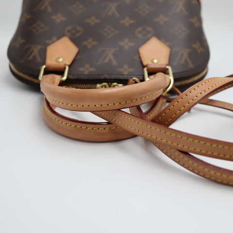 Pre-Owned #30438 #304038 Louis Vuitton Monogram Alma BB 2Way Crossbody Hand Bag Brown M53152