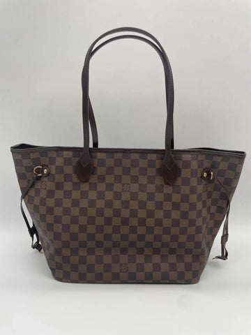 Pre-Owned #BP05240 Louis Vuitton Damier Ebene Neverfull MM Tote Bag N51105