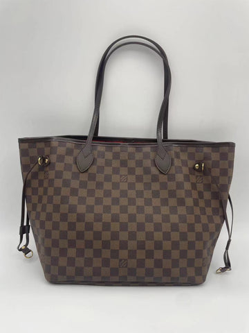 Pre-Owned #BP05240 Louis Vuitton Damier Ebene Neverfull MM Tote Bag N51105