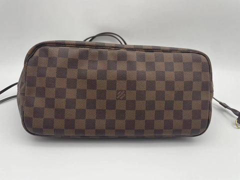 Pre-Owned #BP05240 Louis Vuitton Damier Ebene Neverfull MM Tote Bag N51105