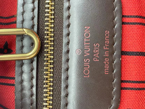 Pre-Owned #BP05240 Louis Vuitton Damier Ebene Neverfull MM Tote Bag N51105