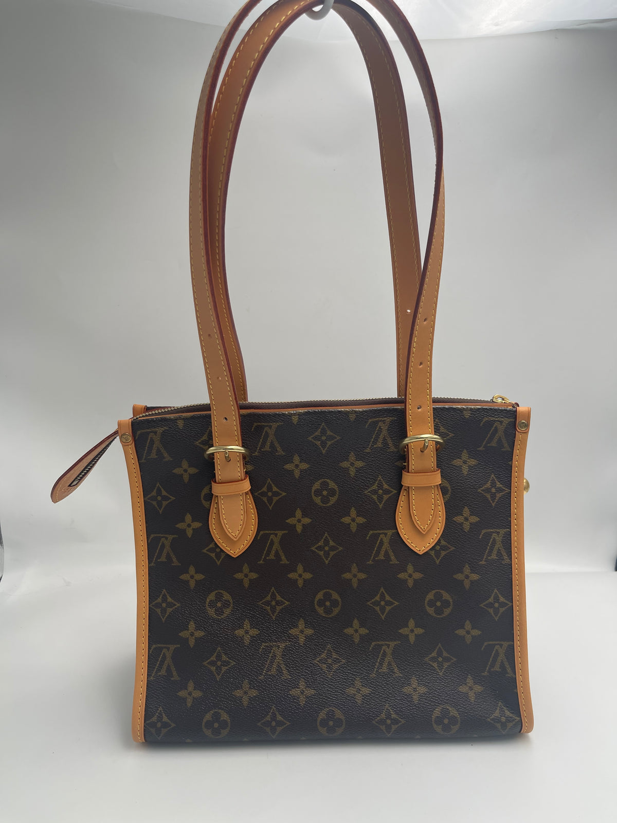 Pre-Owned #96082 Louis Vuitton Monogram Popincourt Haut Shoulder Bag Brown M40007